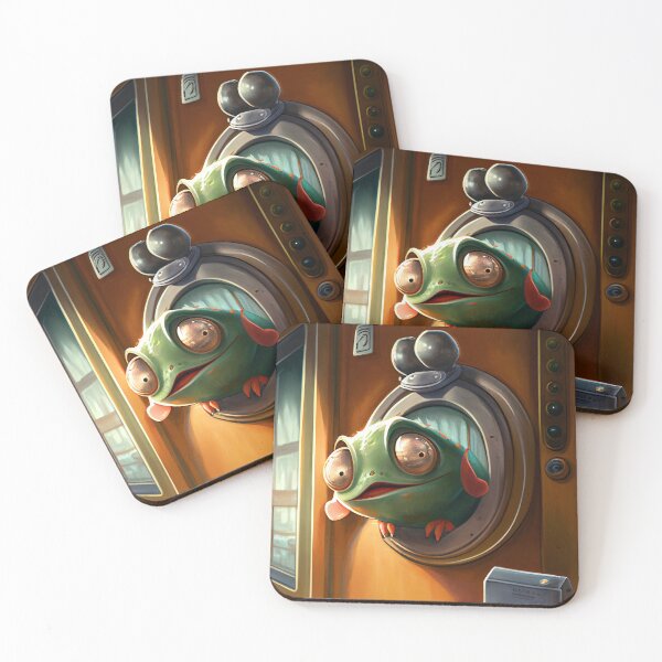 Item preview, Waiting at the Monorail A Doorbells Delight Digital Painting designed and sold by CodeAndColors.