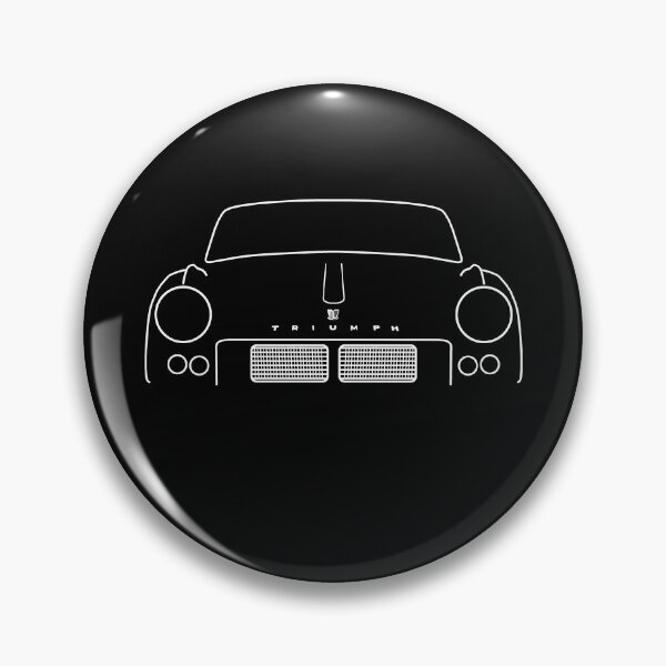Item preview, Triumph Spitfire 4 Mk I 1960s British classic car white outline designed and sold by soitwouldseem.