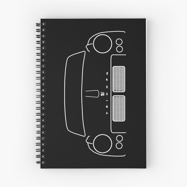 Item preview, Triumph Spitfire 4 Mk I 1960s British classic car white outline designed and sold by soitwouldseem.