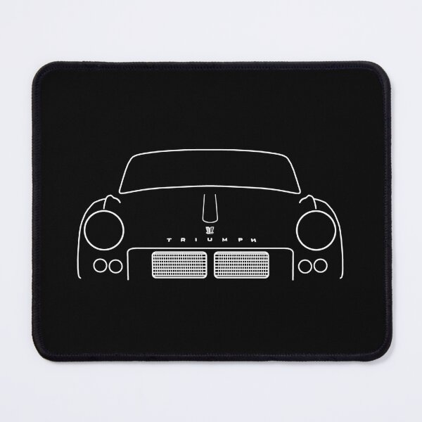 Item preview, Triumph Spitfire 4 Mk I 1960s British classic car white outline designed and sold by soitwouldseem.