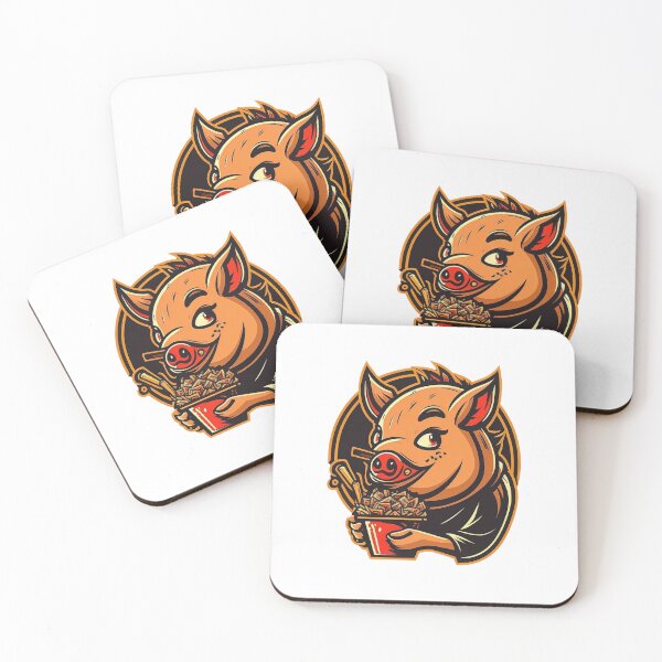 Item preview, Hungry Pig Holding a Bucket of Food designed and sold by AndyNgn.