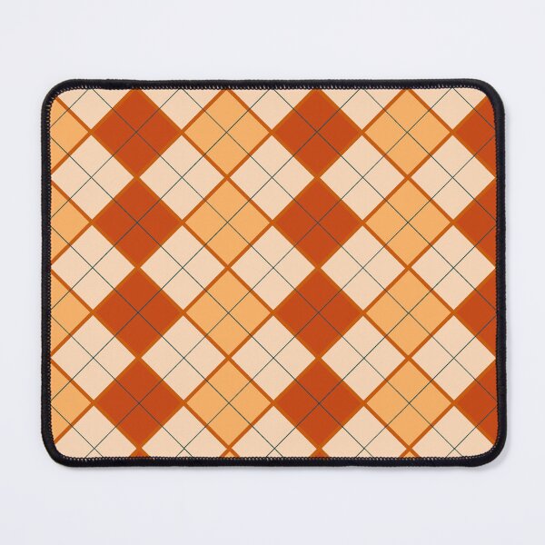 Item preview, Dark orange, light orange, with blue stripe argyle style designed and sold by TheScraggyBeard.
