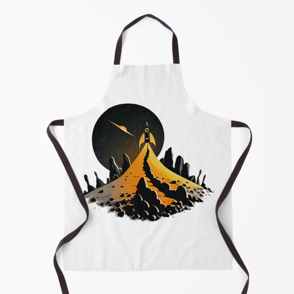 Item preview, Mountain Rocket Ship in Front of Moon designed and sold by ShadowAndSlate.
