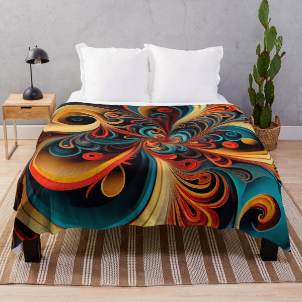 Item preview, Drawn Swirling Dynamic Vivid European Pattern Digital Painting designed and sold by CodeAndColors.