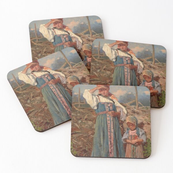 Item preview, Two peasant girls - VLADIMIR EGOROVICH MAKOVSKY (1846 -1920)  designed and sold by Vintage Designs +.