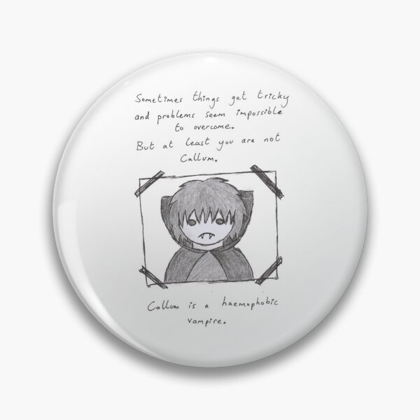 Aperçu de l'œuvre Callum le vampire hémophobe créée et vendue par SpiltTees.
