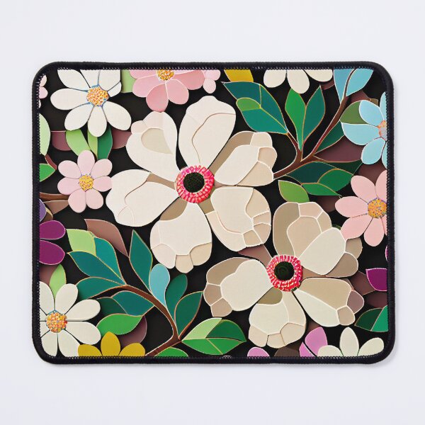 Artikelvorschau, Mosaic Anime Floral Pattern Digital Painting entworfen und verkauft von CodeAndColors.