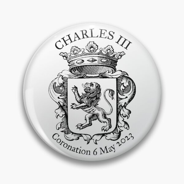 Item preview, Charles III coronation (lion, black) designed and sold by SolidEarthArt.