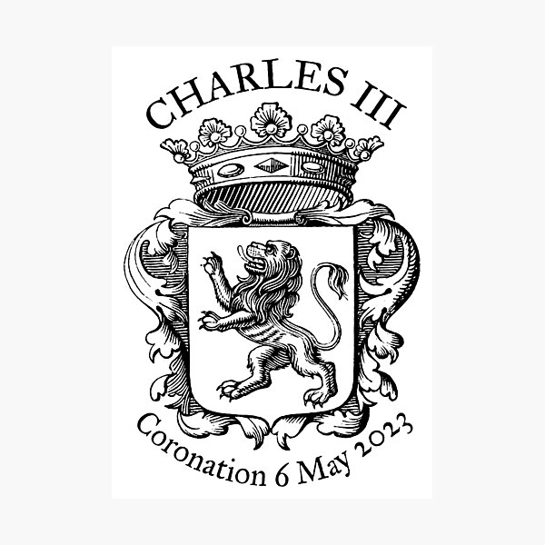 Item preview, Charles III coronation (lion, black) designed and sold by SolidEarthArt.