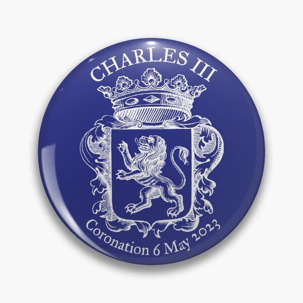 Item preview, Charles III coronation (lion, white) designed and sold by SolidEarthArt.