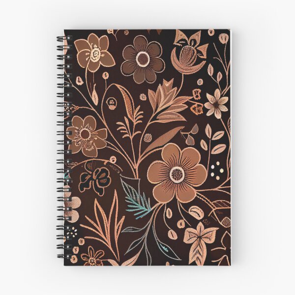 Item preview, Coarse Imagined Brown Delicate Floral Pattern Digital Painting designed and sold by CodeAndColors.
