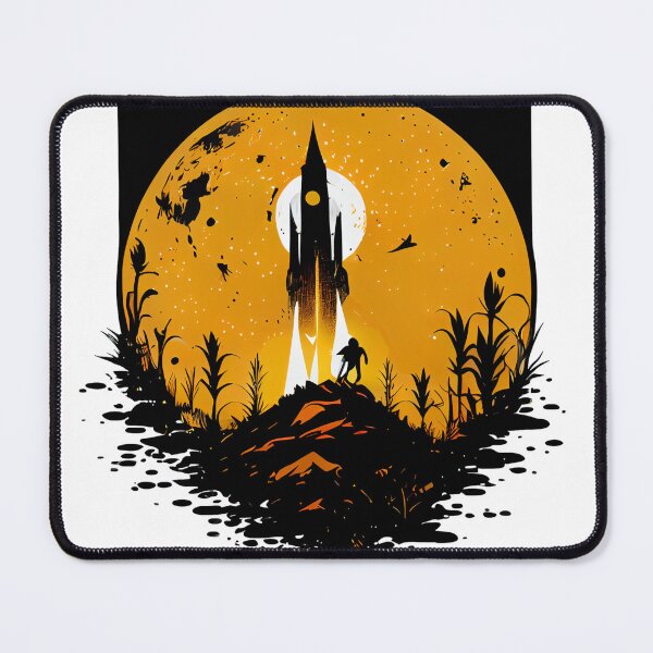 Item preview, Rocket Ship with Alien Left Behind designed and sold by ShadowAndSlate.
