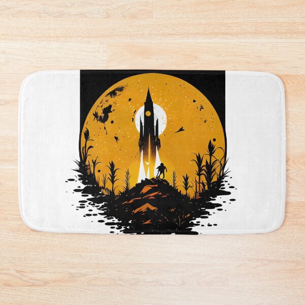 Item preview, Rocket Ship with Alien Left Behind designed and sold by ShadowAndSlate.
