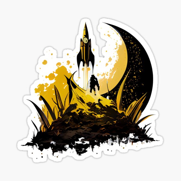 Item preview, Retro Rocket Ship  designed and sold by ShadowAndSlate.