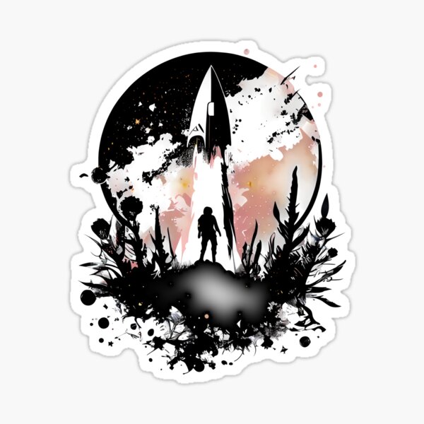 Item preview, Rocket Ship Silhouette designed and sold by ShadowAndSlate.