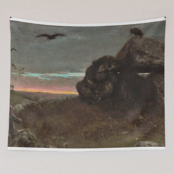 Item preview,  A troll at a barrow at dusk - Hans Andersen Brendekilde  designed and sold by Vintage Designs +.