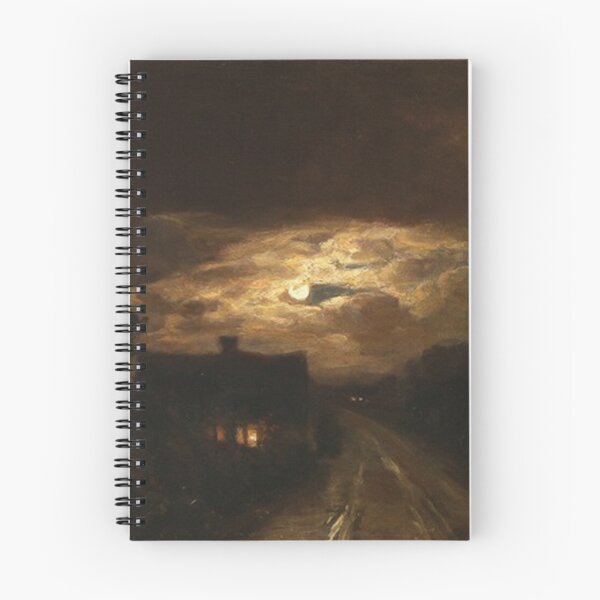 Item preview,  Moonlight shines through the clouds over a dark country road - Hans Andersen Brendekilde designed and sold by Vintage Designs +.