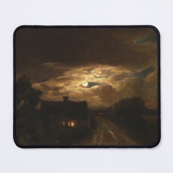 Item preview,  Moonlight shines through the clouds over a dark country road - Hans Andersen Brendekilde designed and sold by Vintage Designs +.