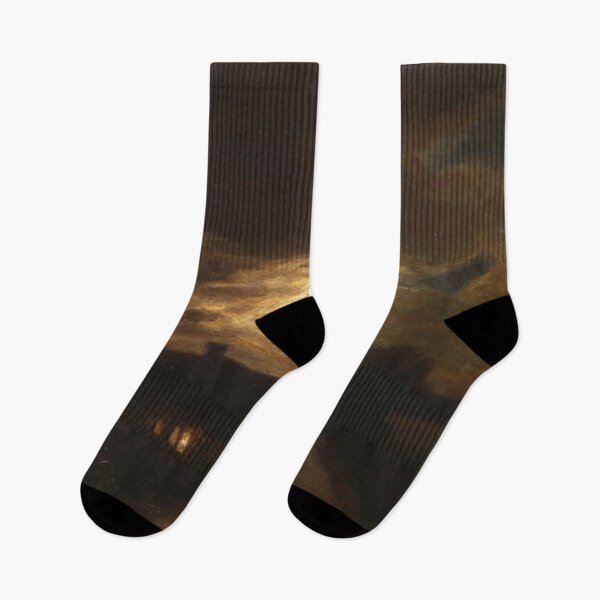 Artikelvorschau, Moonlight shines through the clouds over a dark country road - Hans Andersen Brendekilde entworfen und verkauft von Vintage Designs +.