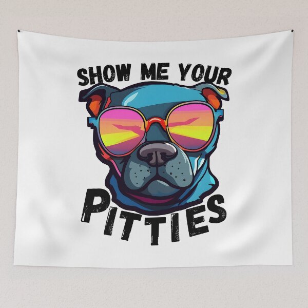 Item preview, Show Me Your Pitties - Funny Pit bull Lover designed and sold by retrodesigner14.