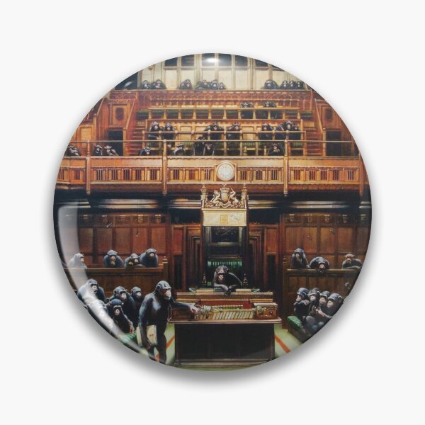 Item preview, Parliament Of Monkeys - Banksy Painting designed and sold by Teecha.