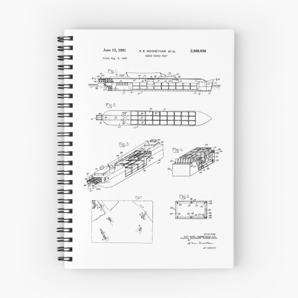 Item preview, Barge Cargo Ship Patent - US2988036 - clear designed and sold by Rayyanz.