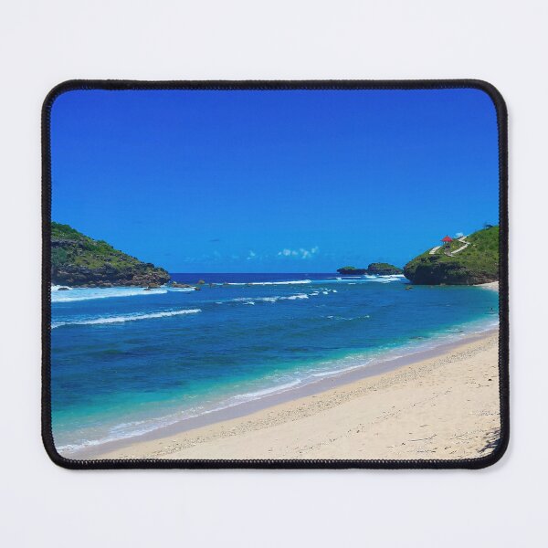 Item preview, Watu Karung lagoon sand beach with a rock island looks like a Sphinx designed and sold by kall3bu.