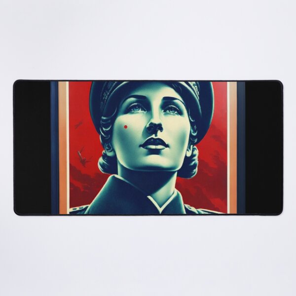Item preview, Spoof WWII Russian War Poster with Female Soldier designed and sold by KALEIDOSCOPE UK.