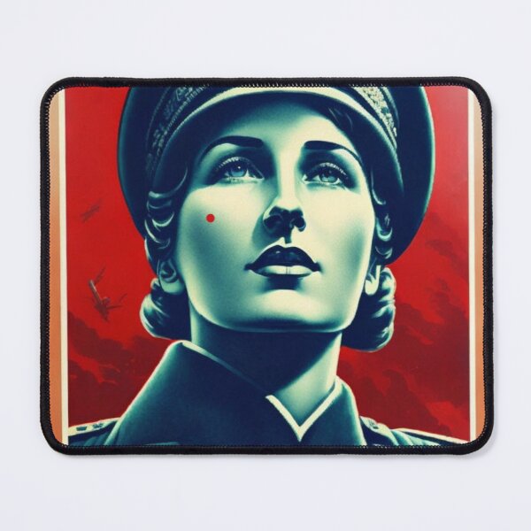 Item preview, Spoof WWII Russian War Poster with Female Soldier designed and sold by KALEIDOSCOPE UK.