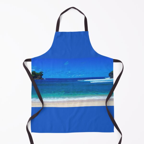 Item preview, Watu Karung lagoon sand beach with rock islands on right and left designed and sold by kall3bu.