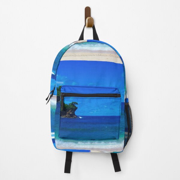 Item preview, Watu Karung lagoon sand beach with rock islands on right and left designed and sold by kall3bu.