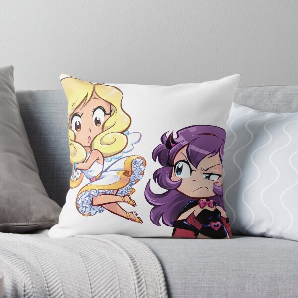 Angel and Devil Throw Pillow