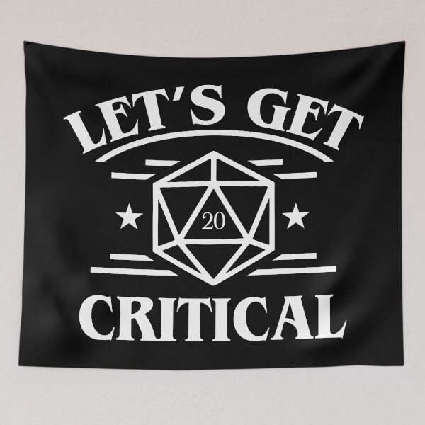 Item preview, D20 Dice Lets Get Critical Funny designed and sold by pixeptional.