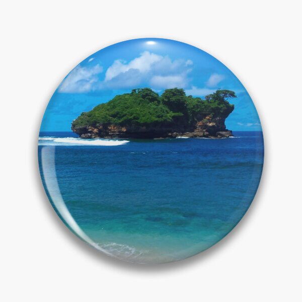 Item preview, Watu Karung lagoon sand beach with rock islands designed and sold by kall3bu.