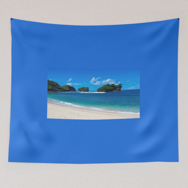 Item preview, Watu Karung lagoon sand beach with rock islands designed and sold by kall3bu.