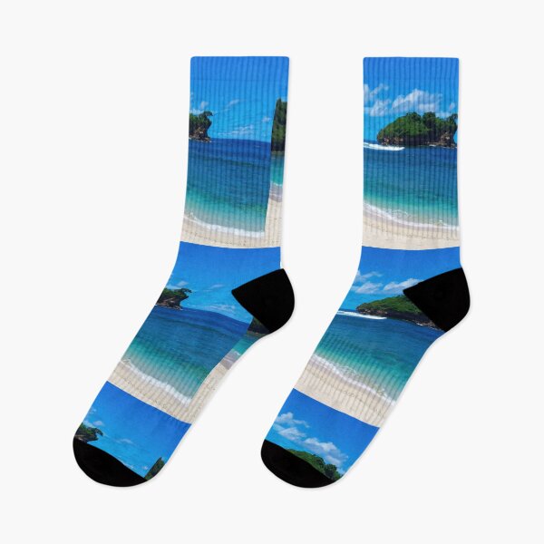 Item preview, Watu Karung lagoon sand beach with rock islands designed and sold by kall3bu.