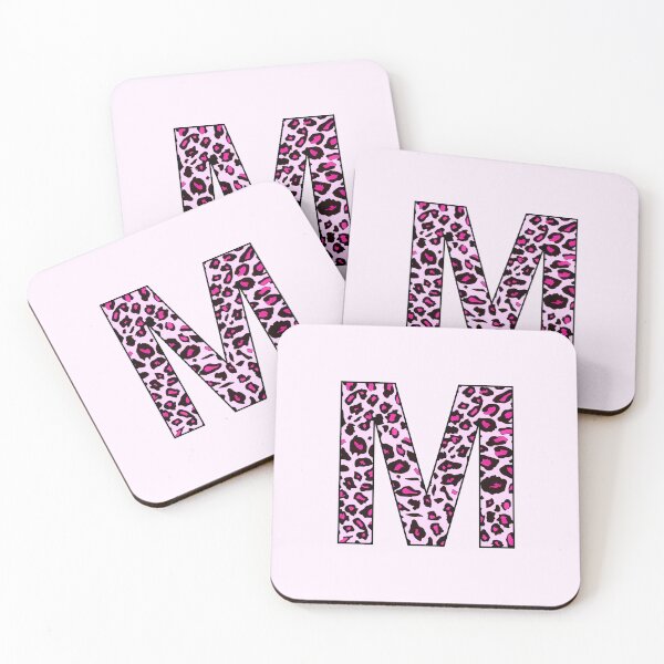 Item preview, Pink Leopard Monogram Letter M - M Initial Customized Custom Personal Name Capital letter designed and sold by inspirationzgal.