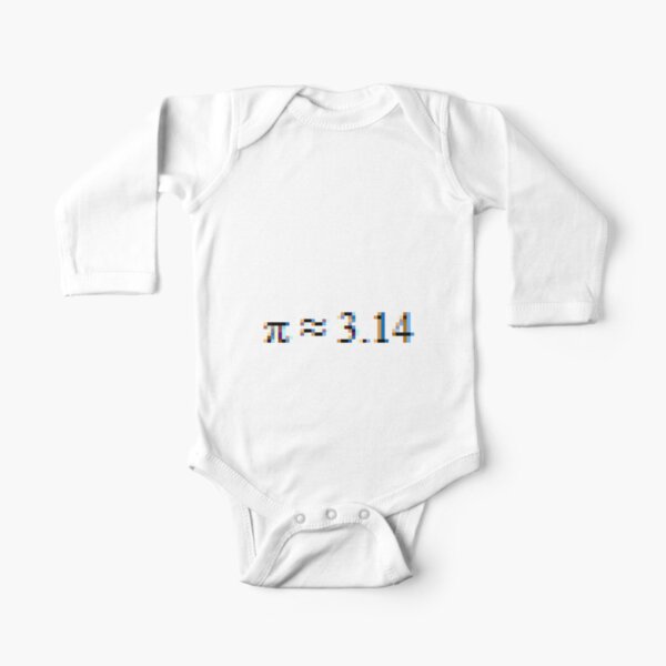 Pi = 3.14; Π, π Long Sleeve Baby One-Piece