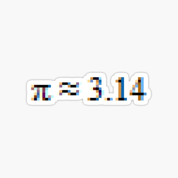 Pi = 3.14; Π, π Sticker