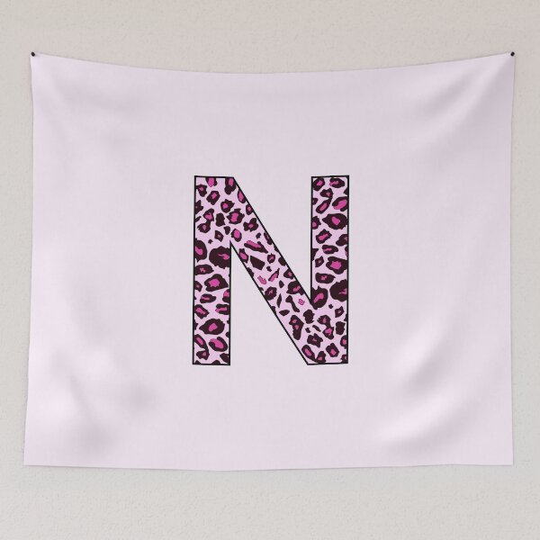 Item preview, Pink Leopard Monogram Letter N - N Initial Customized Custom Personal Name Capital letter designed and sold by inspirationzgal.