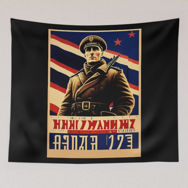 Item preview, Spoof Vintage WWII WWIII Russian War Poster designed and sold by KALEIDOSCOPE UK.