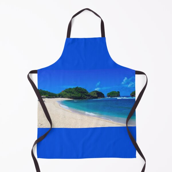 Item preview, Watu Karung lagoon sand beach with a boat and rock islands designed and sold by kall3bu.