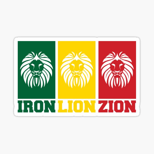 Iron, Lion, Zion Sticker