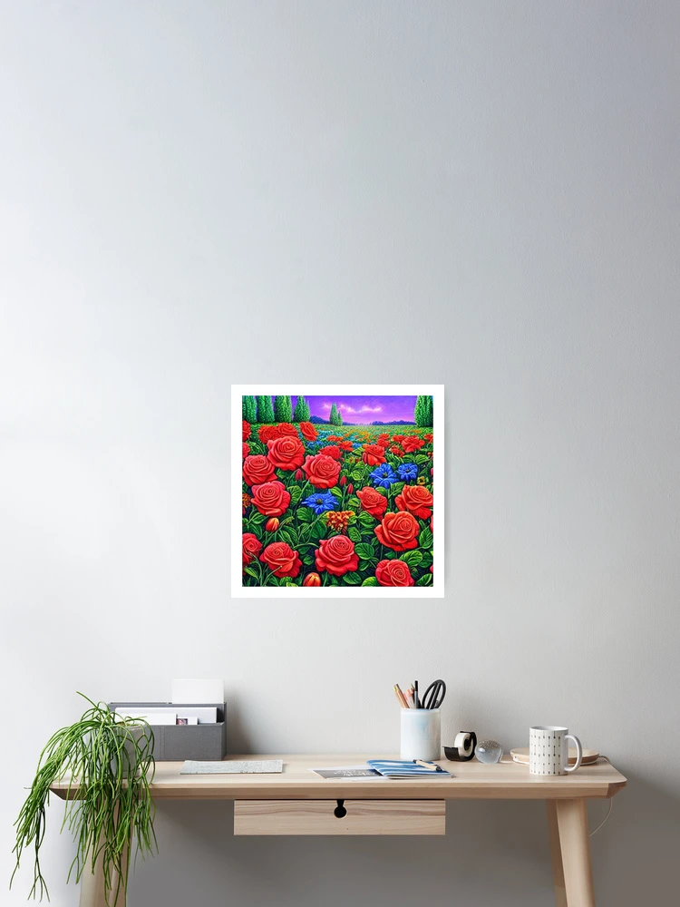 Thumbnail 2 of 3, Poster, Red Roses designed and sold by DukeGroovy.