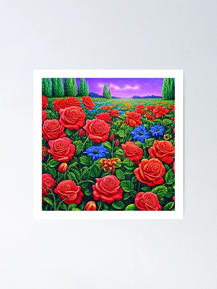 Thumbnail 1 of 3, Poster, Red Roses designed and sold by DukeGroovy.