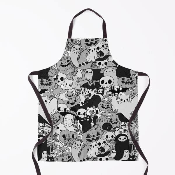 Item preview, Cute full page halloween doodle art pattern designed and sold by Yarafantasyart.