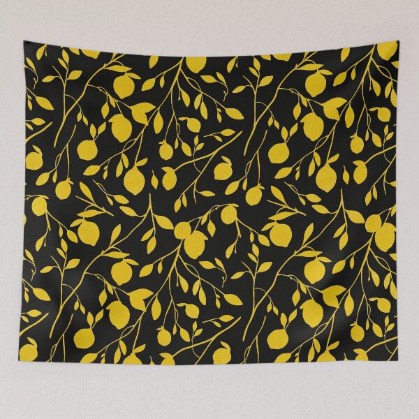 Item preview, Yellow Lemons Botanical Pattern Fresh Citrus designed and sold by trajeado14.