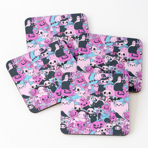 Item preview, Cute full page halloween doodle art pattern  designed and sold by Yarafantasyart.