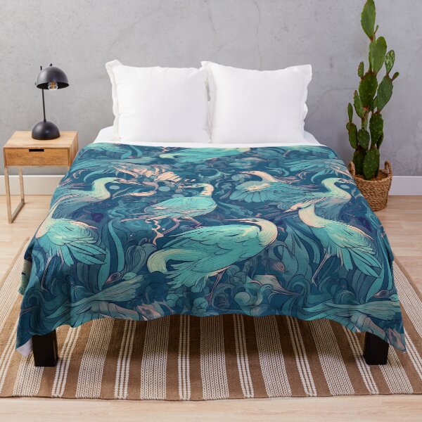 Item preview, Vibrant Aquatic Birds Artwork - Abstract Bird Pattern designed and sold by arbaxas.