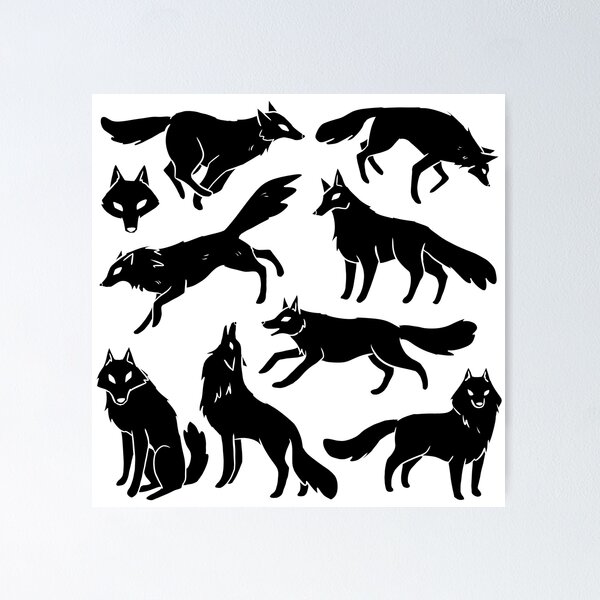 Item preview, Black wolf pattern  designed and sold by Yarafantasyart.
